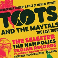 Toots & The Maytals  at Brixton Academy on Saturday 16th May 2020