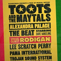 Toots & The Maytals at Alexandra Palace on Saturday 8th September 2018