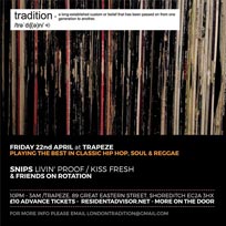Tradition at Trapeze on Friday 22nd April 2016