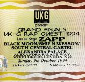 UKG RAP QUEST 1994 GRAND FINALS at Alexandra Palace on Sunday 9th October 1994