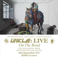 Unkle at KOKO on Tuesday 26th September 2017