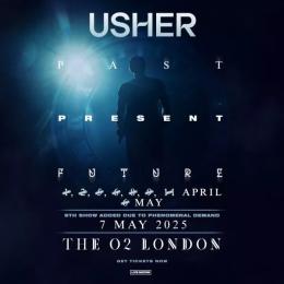 Usher at Wembley Arena on Wednesday 7th May 2025