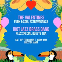 The Valentines Funk and Soul Extravaganza at Brixton Jamm on Saturday 15th February 2020