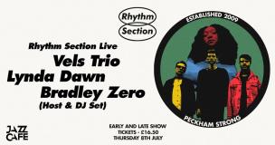 Vels Trio, Lynda Dawn & Bradley Zero (Early Show) at Jazz Cafe on Thursday 8th July 2021