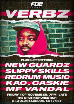 Verbz at The Star In Shoreditch on Friday 10th November 2023