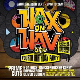 Wax On Wav Off at The Paxton on Saturday 19th September 2020