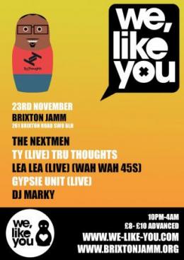We, Like You at Brixton Jamm on Saturday 23rd November 2013