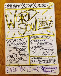 Word Soul at COVE17 on Saturday 26th November 2022