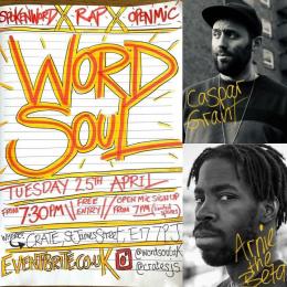 Word Soul at CRATE St James Street on Tuesday 25th April 2023