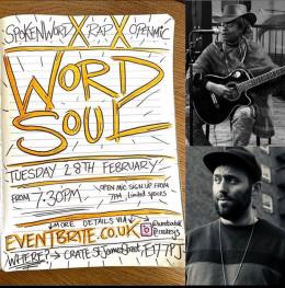 Word Soul at CRATE St James Street on Tuesday 28th February 2023