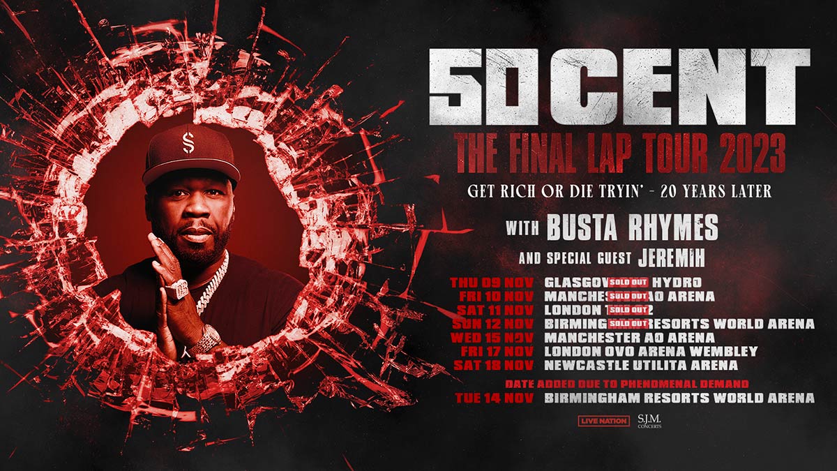 50 Cent at The o2 on Sat 11th November 2023 Flyer
