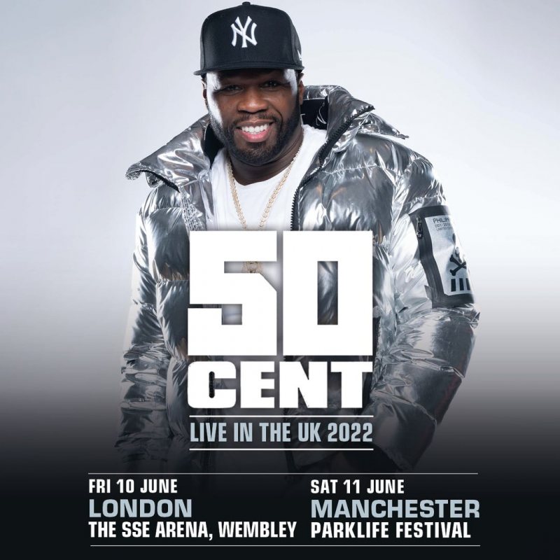 50 Cent at Wembley Arena on Fri 10th June 2022 Flyer