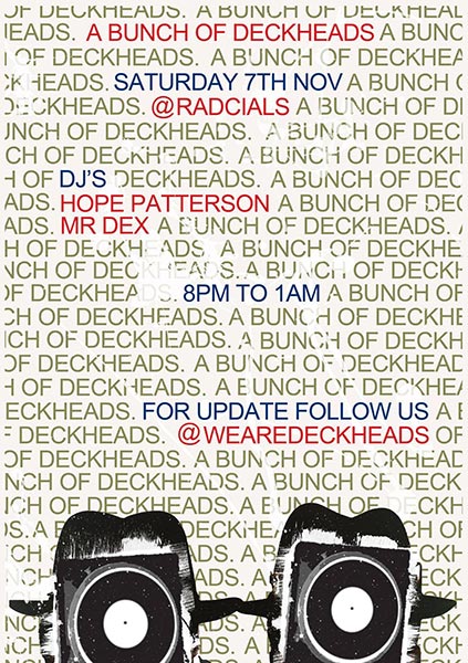 A Bunch of Deckheads at Radicals & Victuallers on Sat 7th November 2015 Flyer