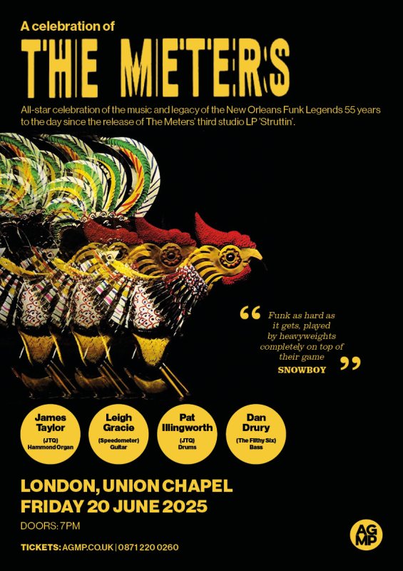 A Celebration of The Meters at Union Chapel on Fri 20th June 2025 Flyer