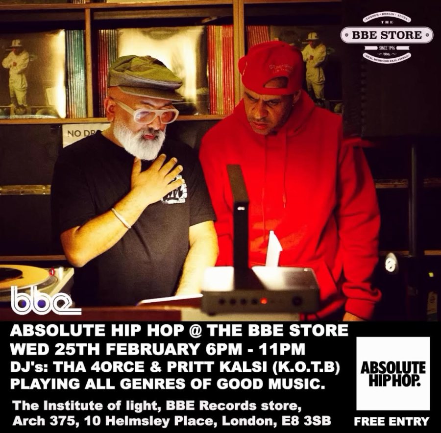 Absolute Hip Hop at The BBE Store on Wed 25th February 2026 Flyer