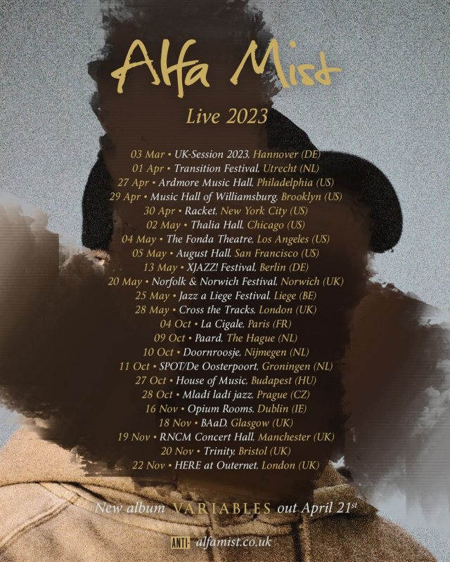 Alfa Mist at HERE at Outernet on Wed 22nd November 2023 Flyer