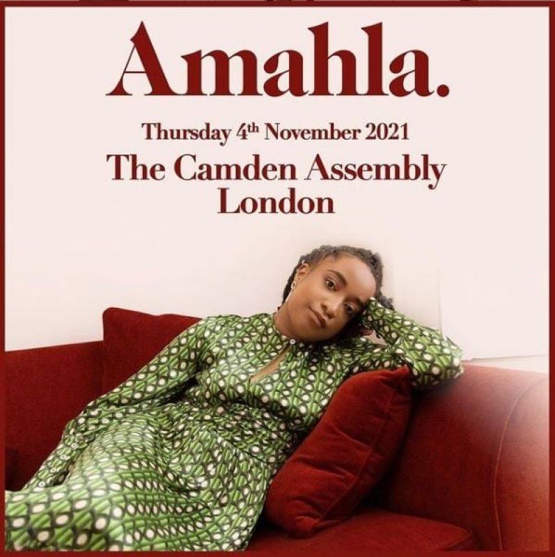 Amahla at Camden Assembly on Thu 4th November 2021 Flyer