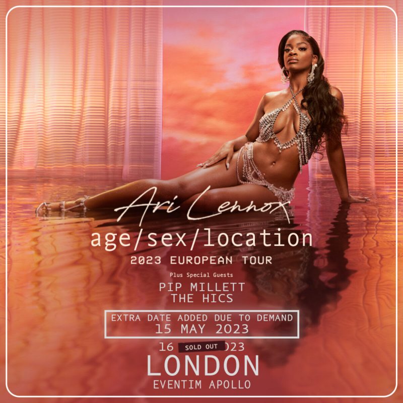 Ari Lennox at Hammersmith Apollo on Mon 15th May 2023 Flyer