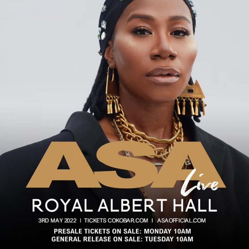 ASA at Royal Albert Hall on Tue 3rd May 2022 Flyer