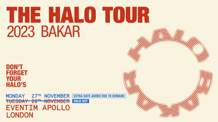 Bakar at Hammersmith Apollo on Mon 27th November 2023 Flyer