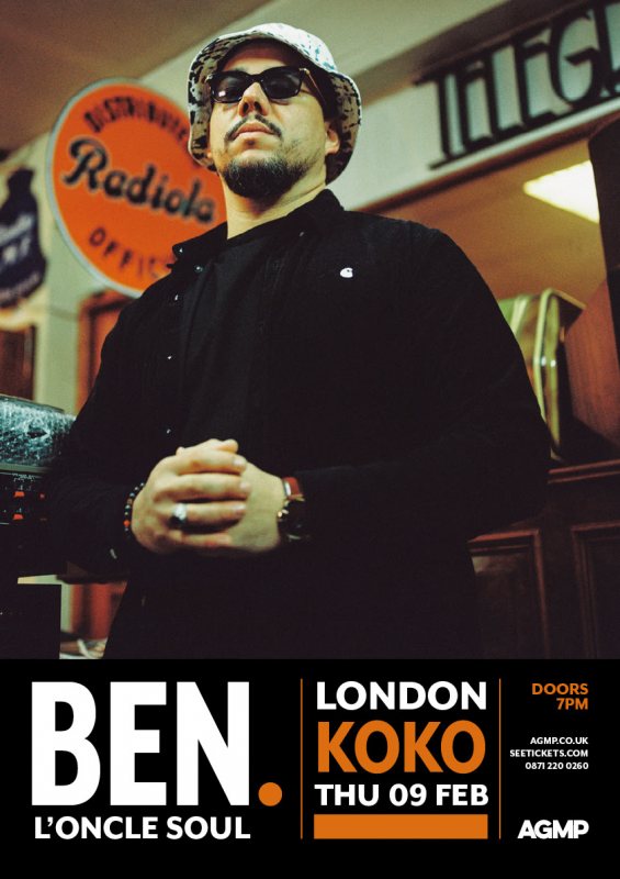 Ben L'Oncle Soul at KOKO on Thu 9th February 2023 Flyer