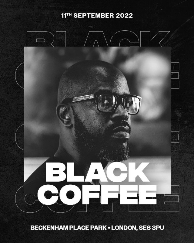 Black Coffee at Beckenham Place Park on Sun 11th September 2022 Flyer