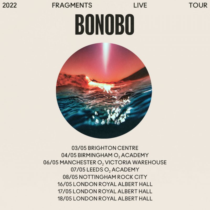 Bonobo at Royal Albert Hall on Mon 16th May 2022 Flyer