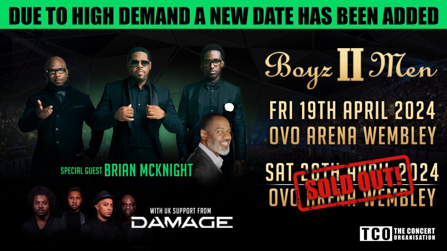 Boyz II Men at Wembley Arena on Fri 19th April 2024 Flyer