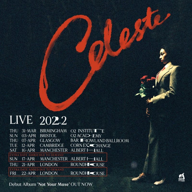 Celeste at The Roundhouse on Fri 22nd April 2022 Flyer