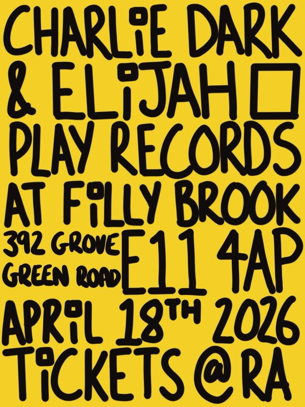 Charlie Dark & Elijah at Filly Brook on Sat 18th April 2026 Flyer