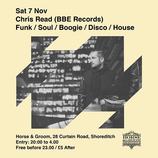 Chris Read at Horse & Groom on Sat 17th November 2018 Flyer