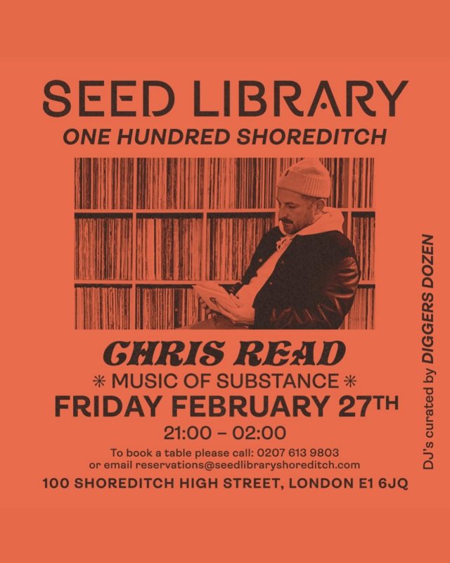 Chris Read at One Hundred Shoreditch on Fri 27th February 2026 Flyer