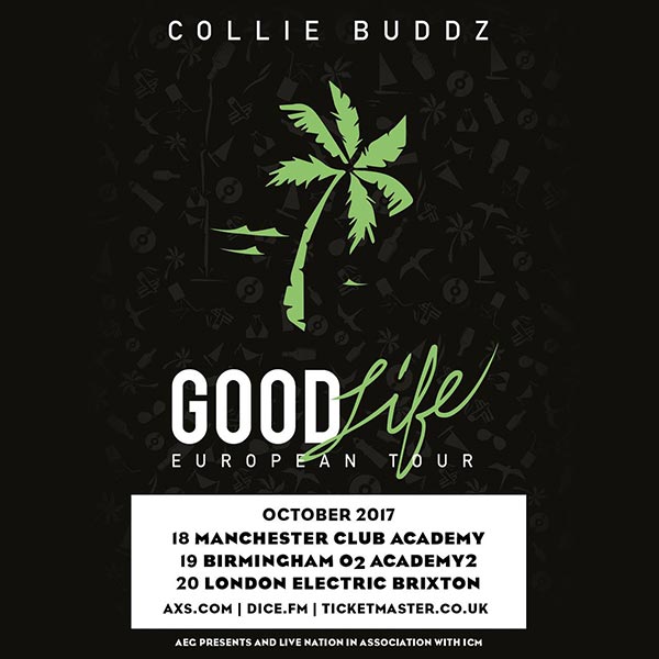 Collie Buddz at Electric Brixton on Fri 20th October 2017 Flyer