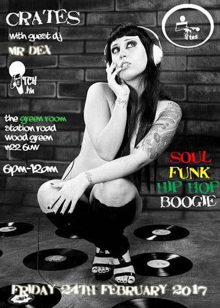 Crates Fridays at Green Rooms on Fri 24th February 2017 Flyer