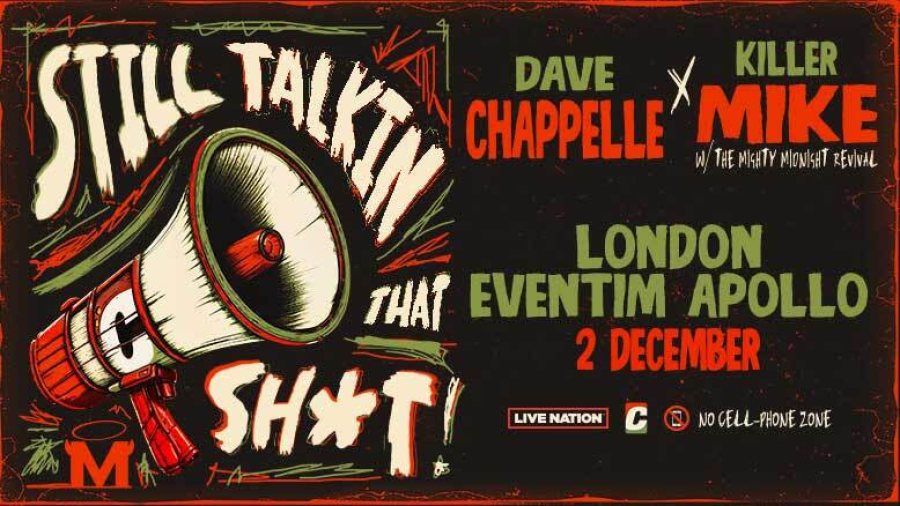 Dave Chapelle X Killer Mike at Hammersmith Apollo on Mon 2nd December 2024 Flyer