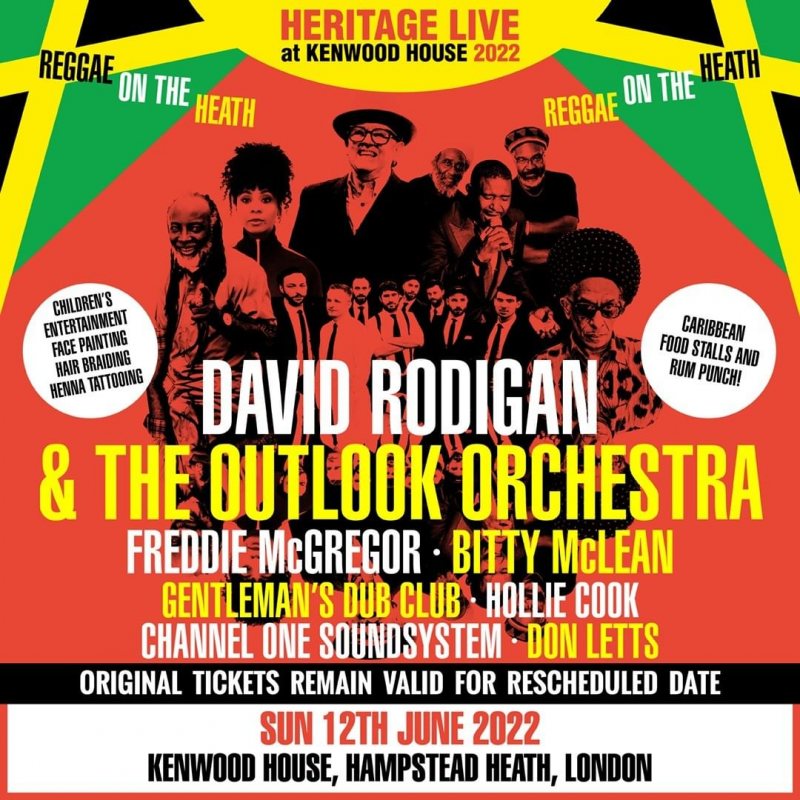 David Rodigan & The Outlook Orchestra at Kenwood House on Sun 12th June 2022 Flyer