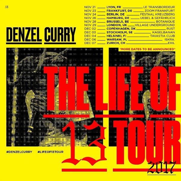 Denzel Curry at Village Underground on Wed 29th November 2017 Flyer