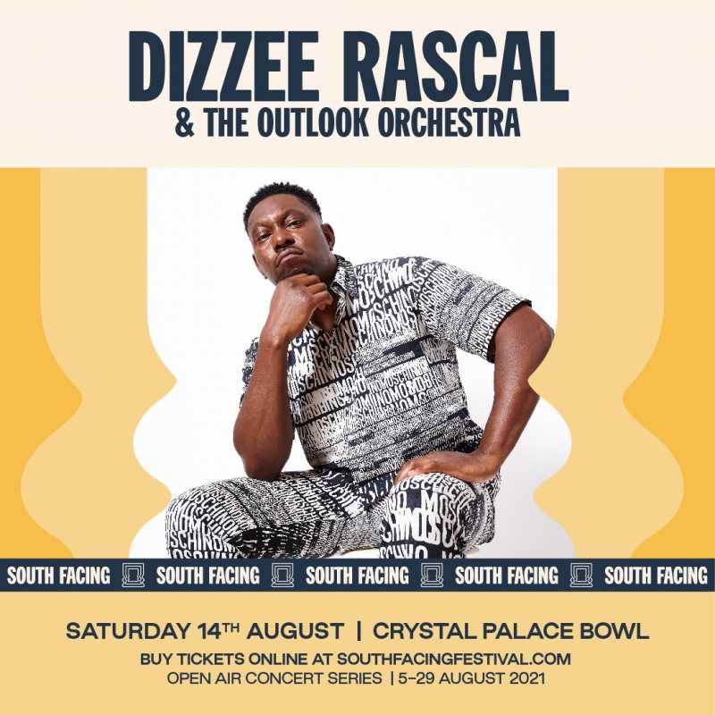 Dizzee Rascal & The Outlook Orchestra at Crystal Palace Bowl on Sat 14th August 2021 Flyer