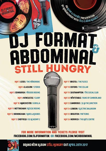 DJ Format & Abdominal at Electric Ballroom on Wed 24th May 2017 Flyer