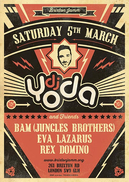 DJ Yoda & Friends at Brixton Jamm on Sat 5th March 2016 Flyer