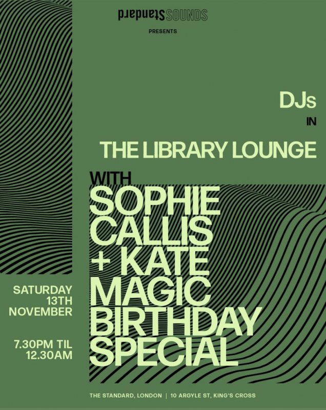 DJs IN THE LIBRARY LOUNGE at The Standard on Sat 13th November 2021 Flyer