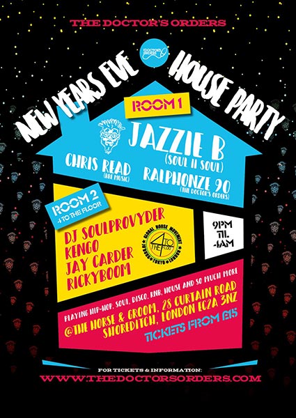 New Years Eve House Party at Horse & Groom on Mon 31st December 2018 Flyer