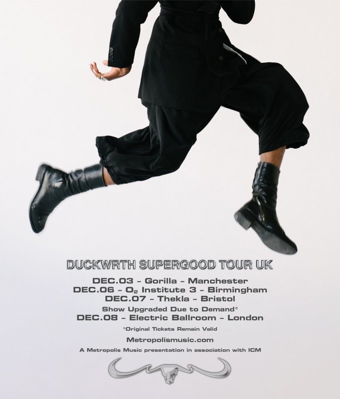 Duckwrth at Electric Ballroom on Thu 8th December 2022 Flyer