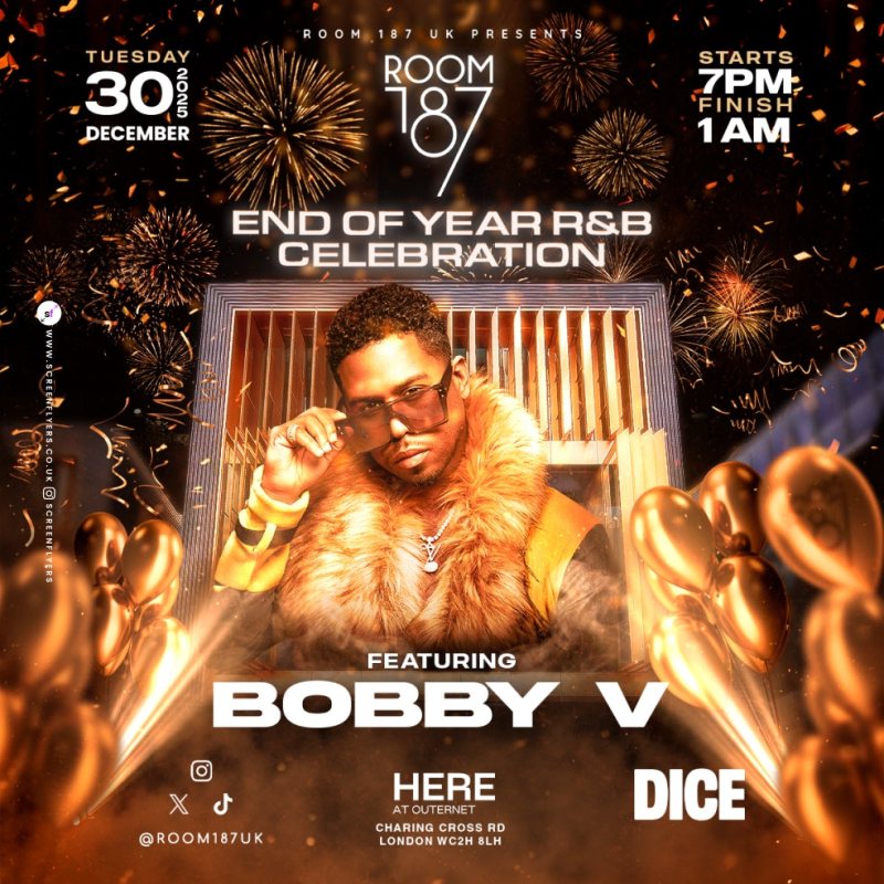 End Of Year R&B Party at HERE at Outernet on Tue 30th December 2025 Flyer