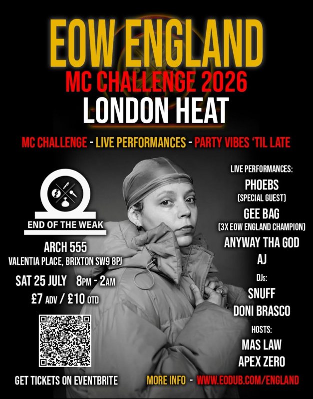EOW ENGLAND MC CHALLENGE 2026 at Arch 555 on Sat 25th July 2026 Flyer