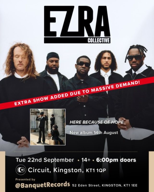 Ezra Collective Early Show at CIRCUIT on Tue 22nd September 2026 Flyer