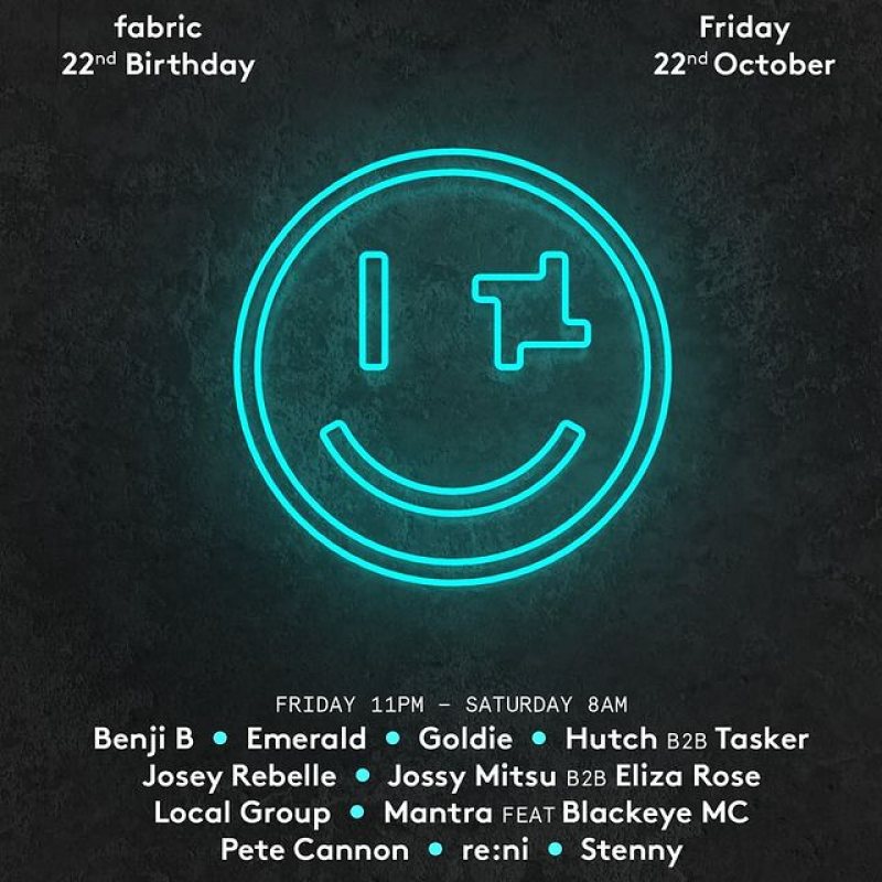 Fabric 22nd Birthday at Fabric on Fri 22nd October 2021 Flyer