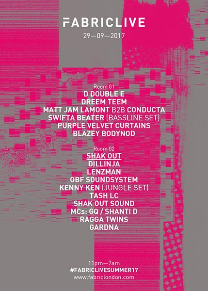 Fabriclive w/ D Double E at Fabric on Fri 29th September 2017 Flyer