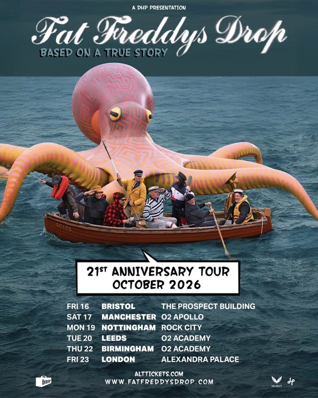 Fat Freddys Drop at Alexandra Palace on Fri 23rd October 2026 Flyer