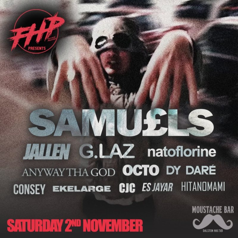 FHP Presents at The Moustache Bar on Sat 2nd November 2024 Flyer